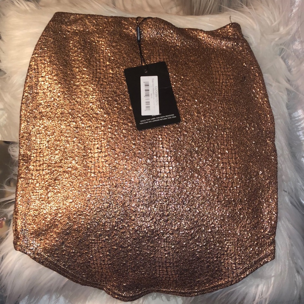 Pretty Little Thing metallic skirt